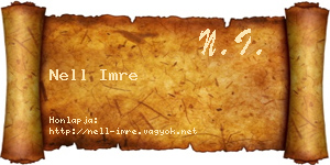 Nell Imre névjegykártya